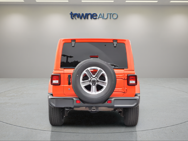 Used 2020 Orange Jeep Unlimited Sahara image 6