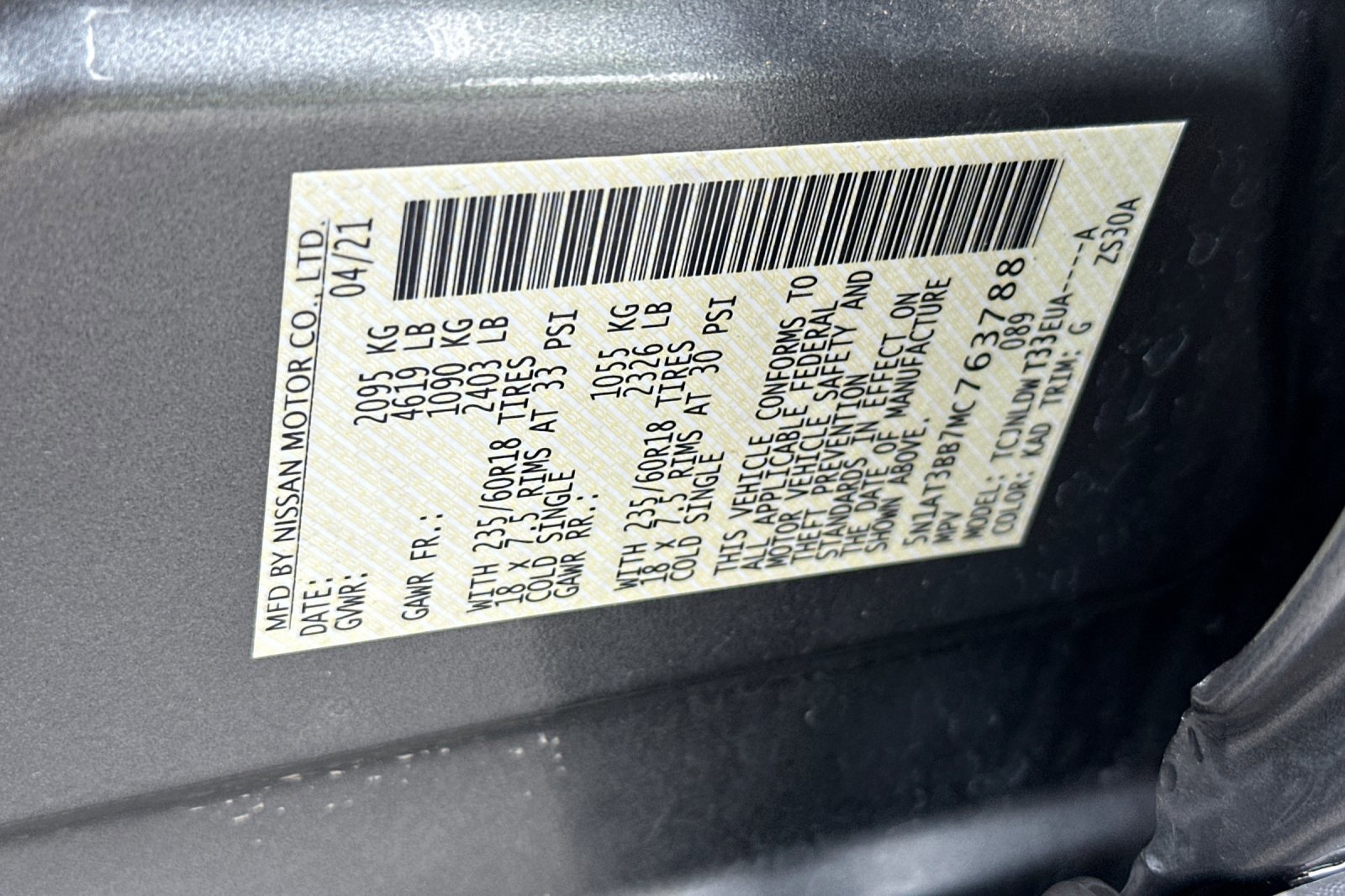 Used 2021 Gun Metallic Nissan SV image 29