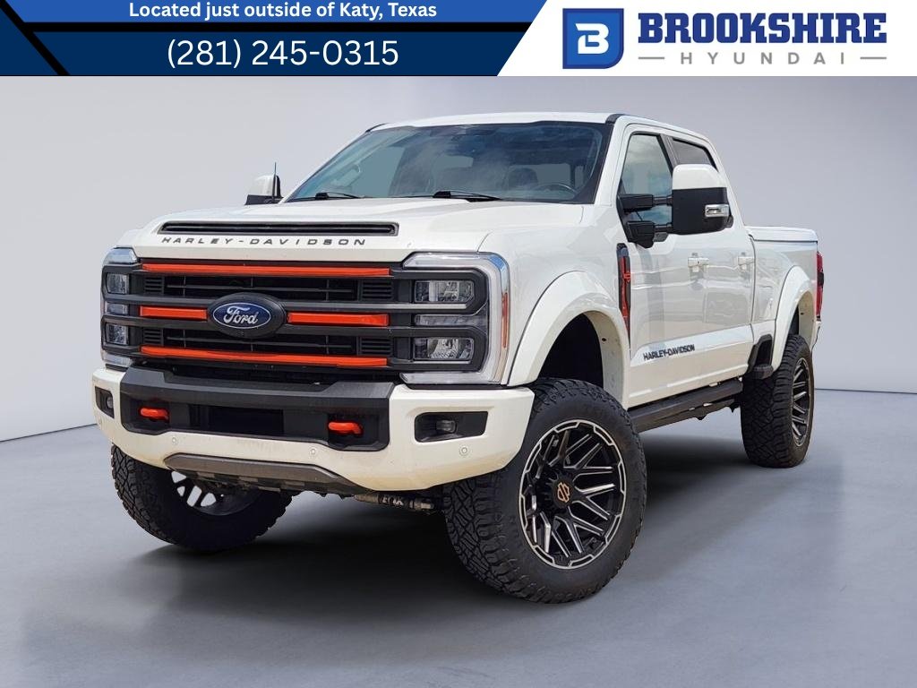 Used 2023 Star White Metallic Tri-Coat Ford LARIAT Harley Davidson image 1