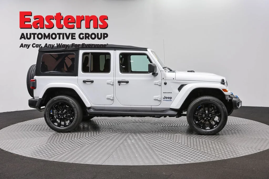 Used 2022 White Jeep Unlimited Sahara 4xe image 4