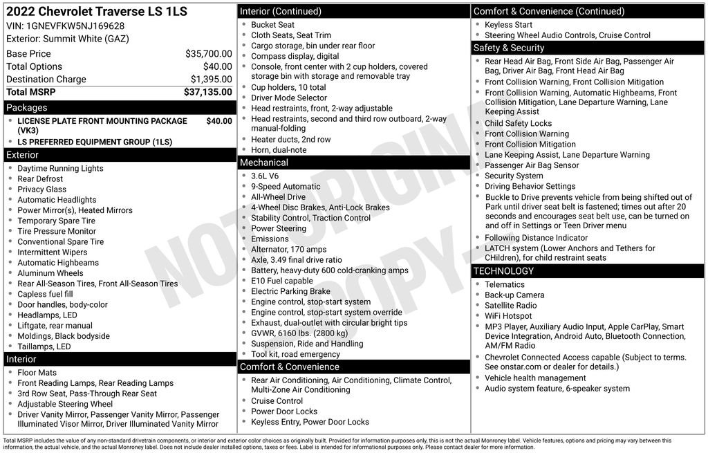 Used 2022 White Chevrolet LS image 38