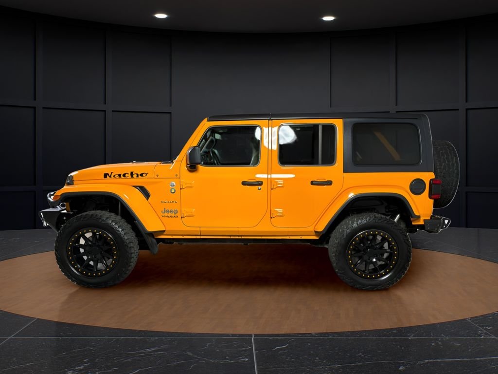 Used 2018 Yellow Jeep Unlimited Sahara image 2