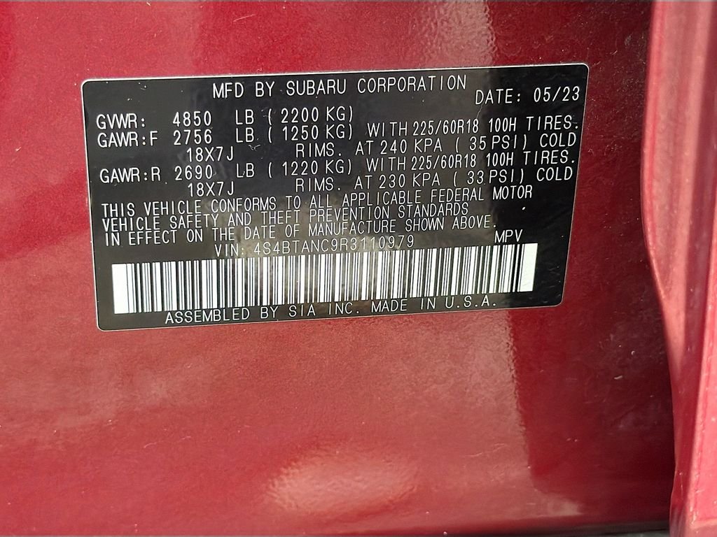 Used 2024 Crimson Red Pearl Subaru Limited image 28