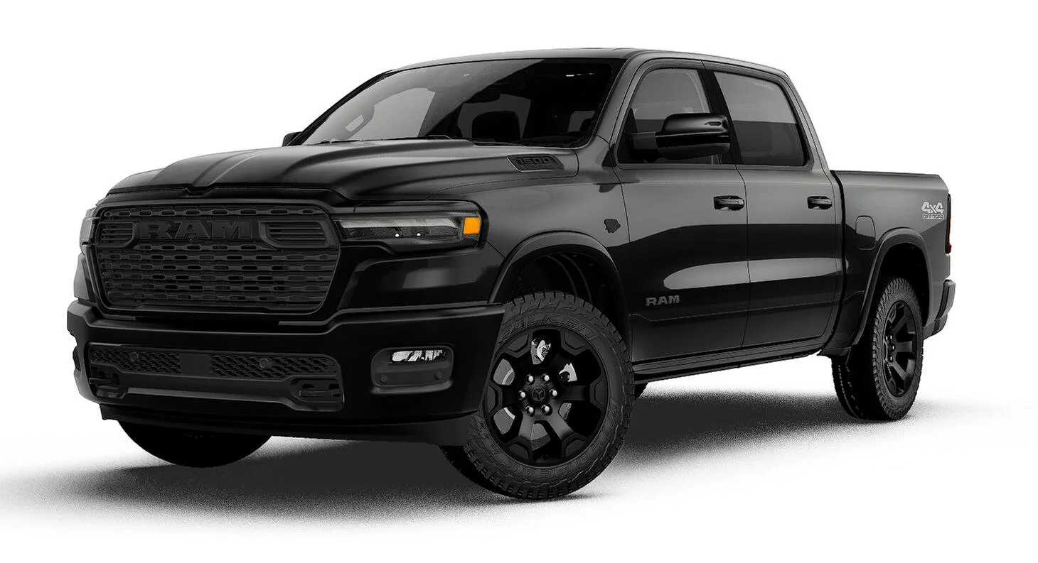New 2027 Diamond Black Crystal Pearl-Coat Exterior Paint RAM Big Horn image 13