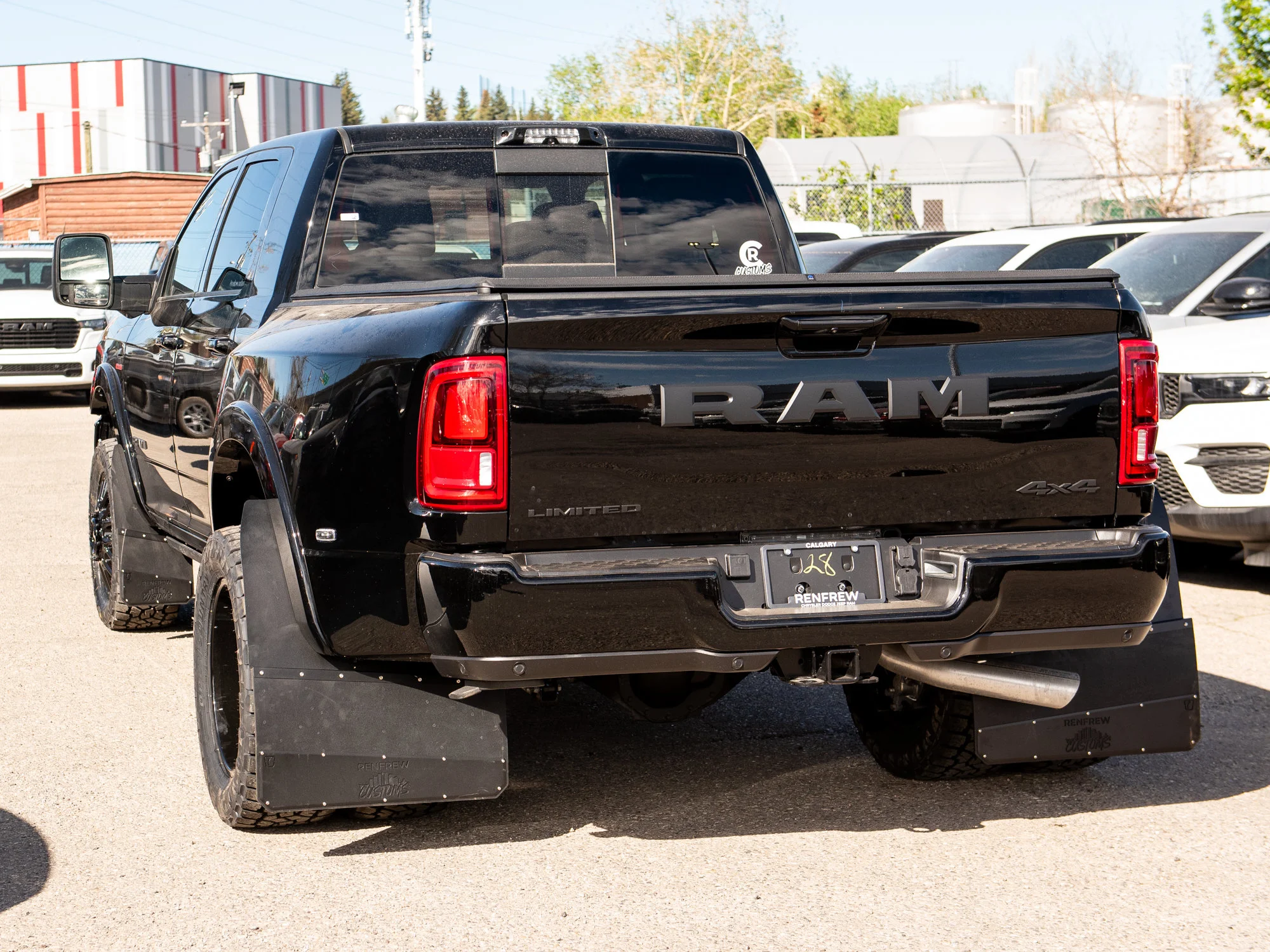 Used 2026 Black RAM Limited* Mega Cab Dually, 20 Inch Mayhem Wheels, 33 Inch Tires, Trigger Industries Mudflaps image 5