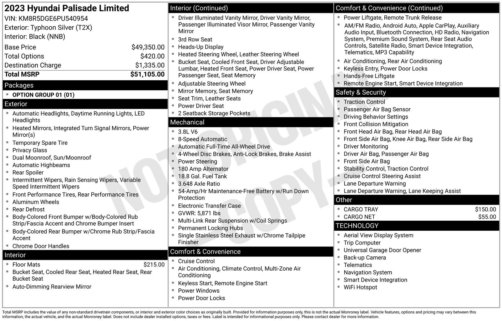 Used 2023 Silver Hyundai Limited image 44