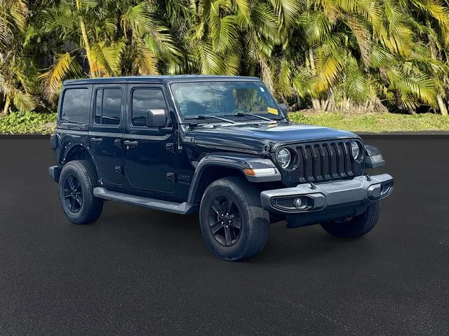 Used 2020 Black Jeep Unlimited Sahara Altitude image 2