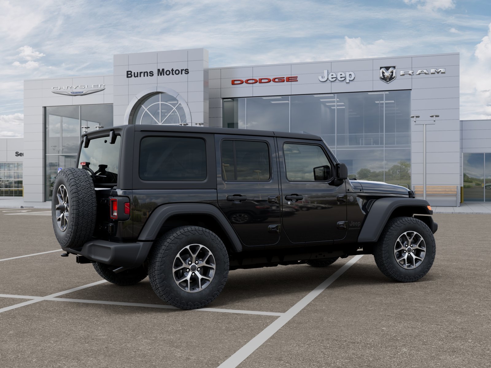 New 2026 Black Clear-Coat Exterior Paint Jeep Sport S 4-Door image 4