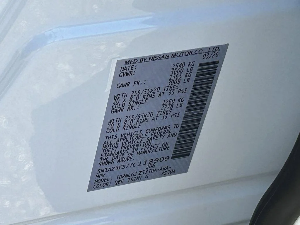 New 2026 Everest White Pearl Tricoat Nissan SL image 20