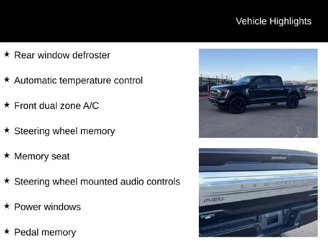 Used 2022 Black Ford Limited image 15