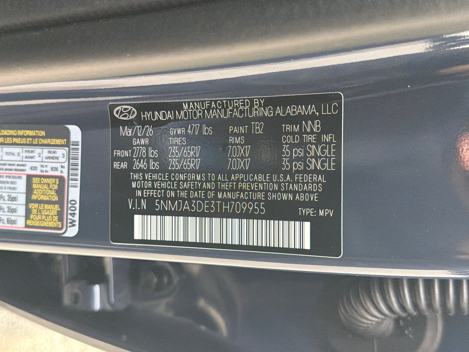 New 2026 Atlantis Blue Hyundai SE image 28