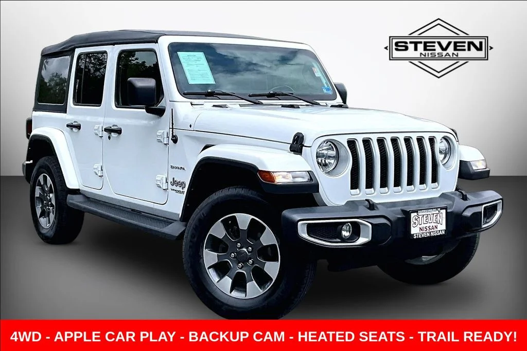 Used 2022 White Jeep Unlimited Sahara image 1