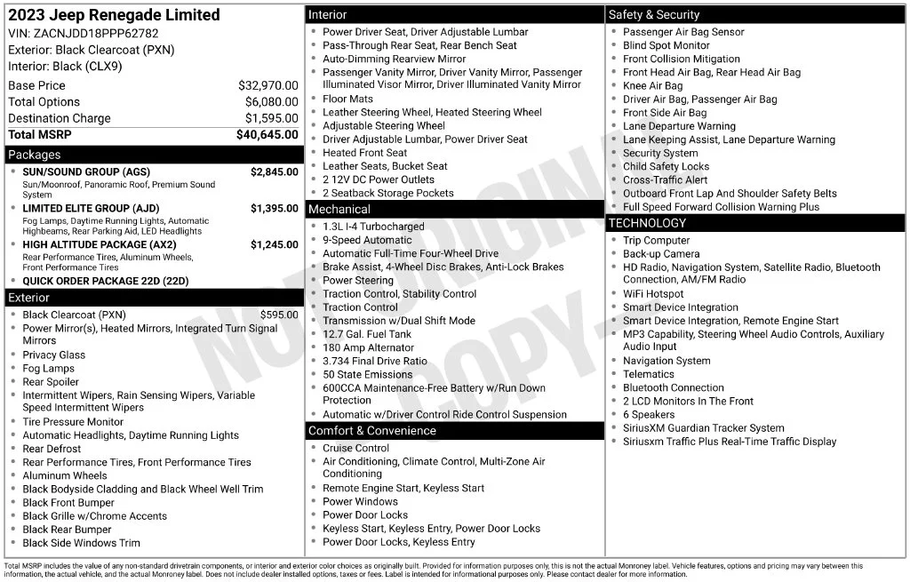 Used 2023 Black Clearcoat Jeep Limited image 2