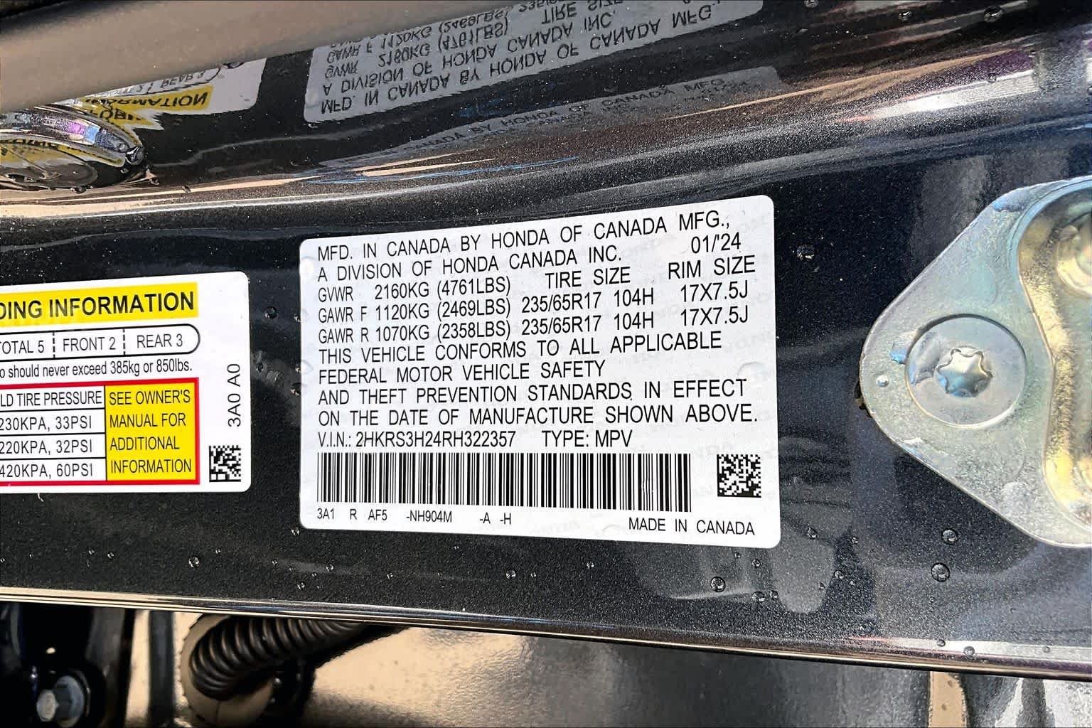 Used 2024 Meteorite Gray Metallic Honda LX image 30