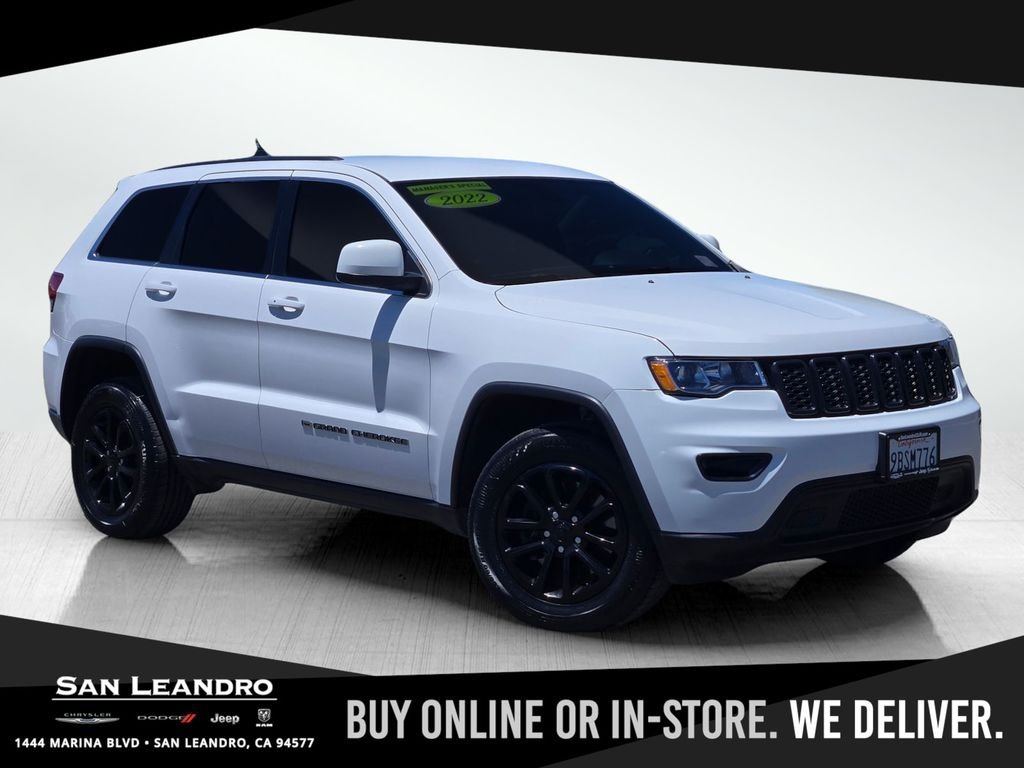 Certified Used 2022 Bright White Clearcoat Jeep Laredo X image 1
