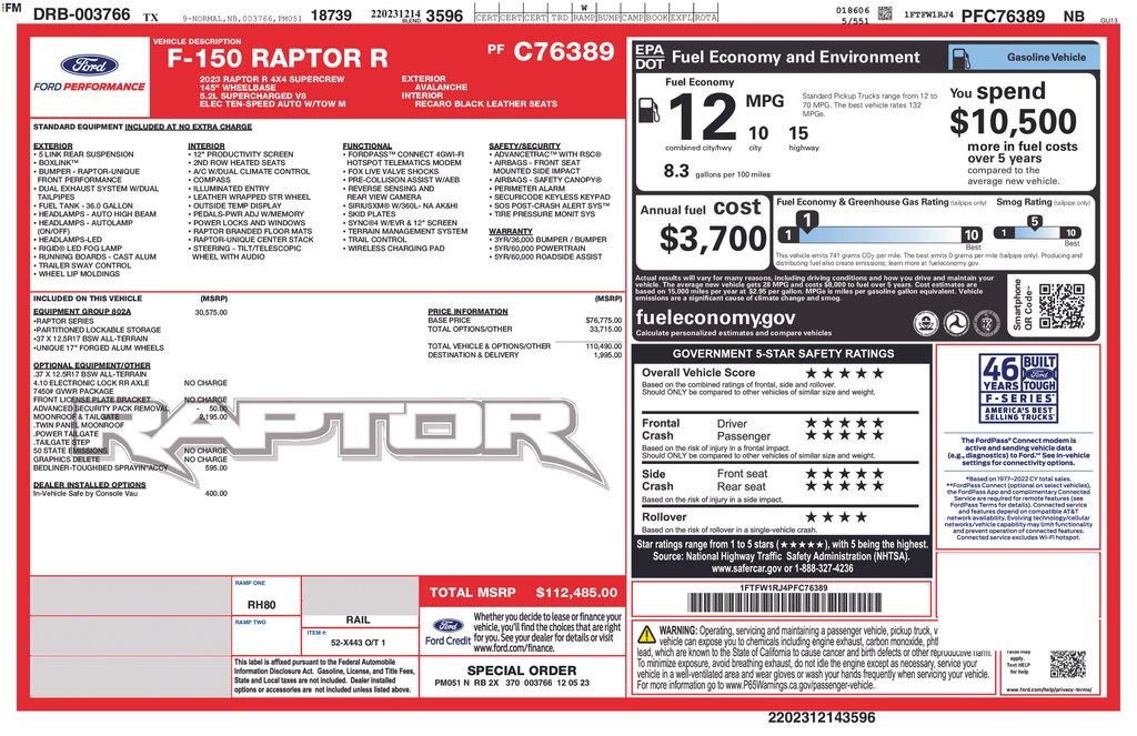 Used 2023 White Ford Raptor image 24