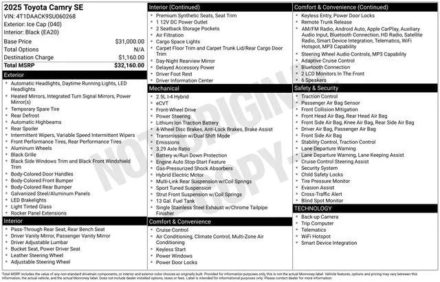 Certified Used 2025 White Toyota SE image 33