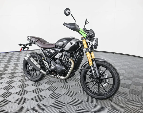 New 2025 Triumph Scrambler 400 X Phantom Black / Silver Ice X