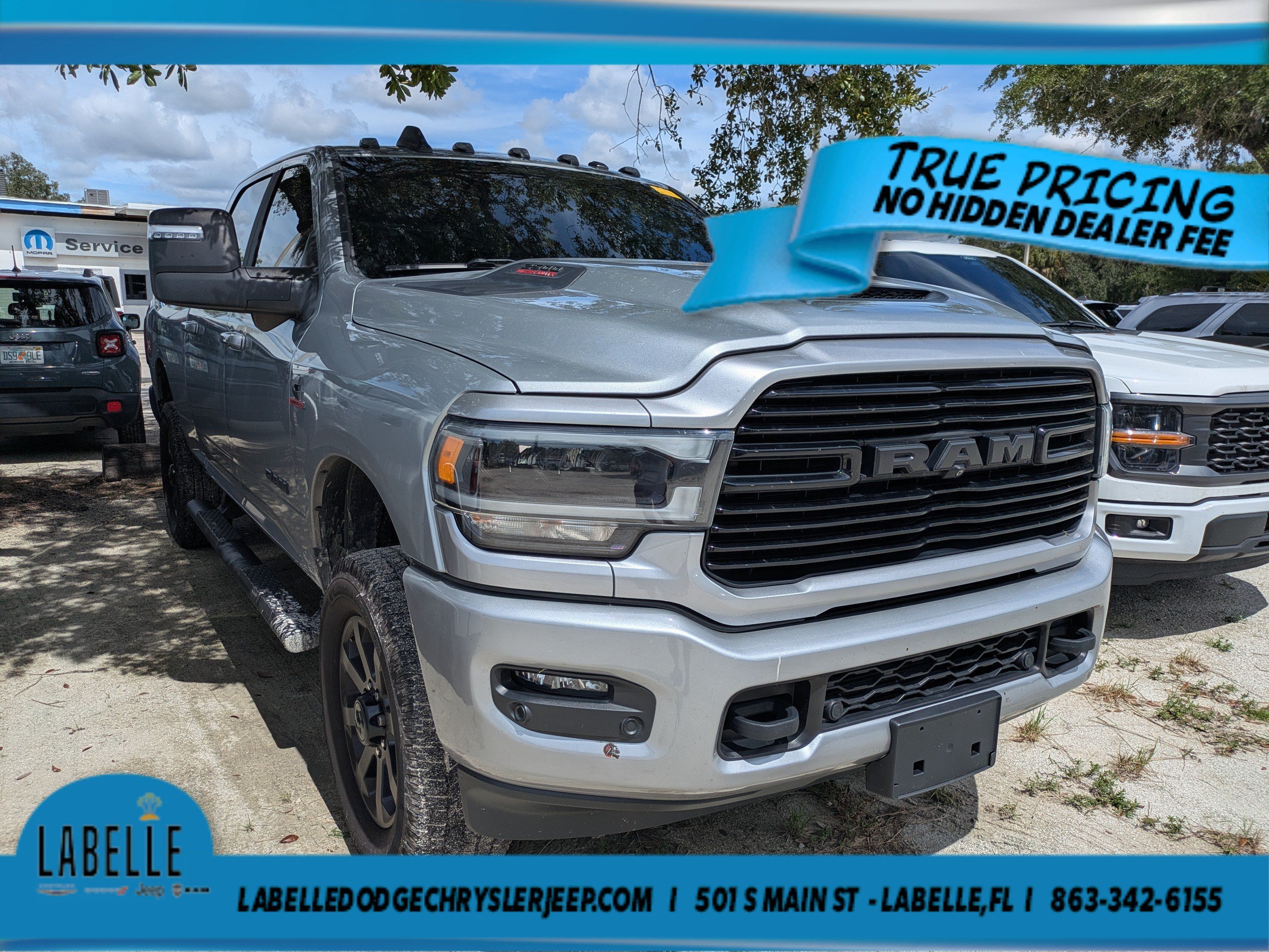 Used 2024 Billet Silver Metallic Clearcoat Ram Laramie image 2