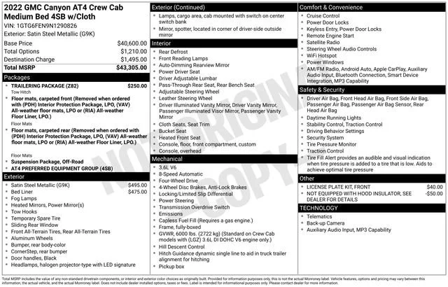 2022 GMC Canyon 4WD AT4 Crew Cab Short Box (Cloth)'s photo