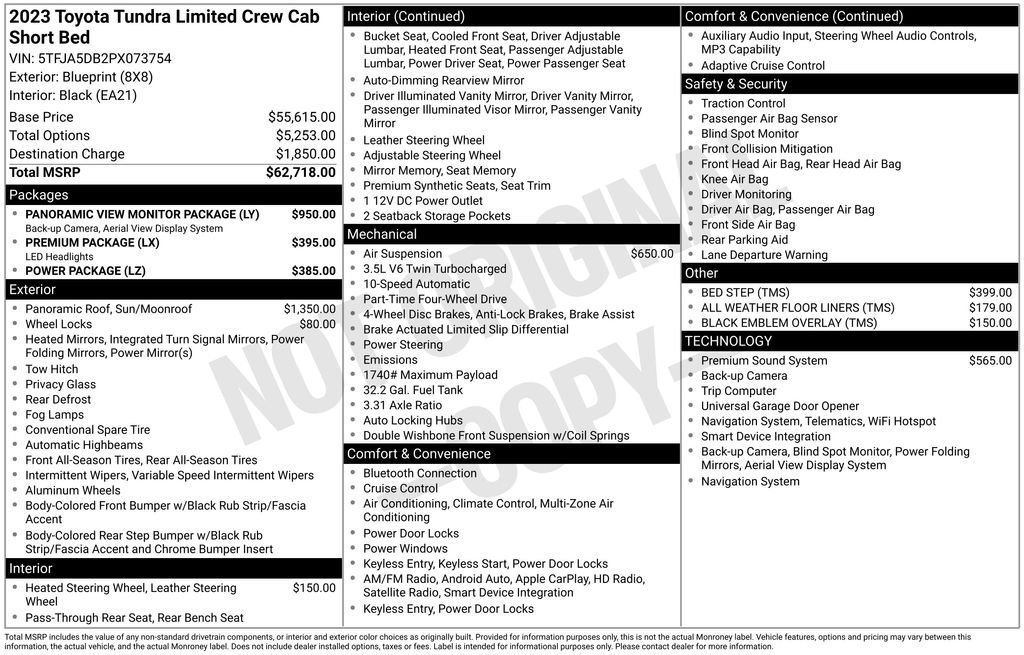 Used 2023 Blue Toyota Limited image 23