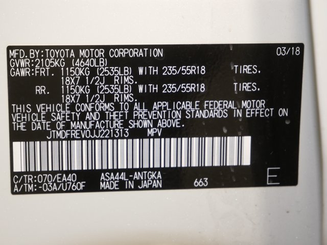 Certified Used 2018 Blizzard Pearl Toyota Limited image 33