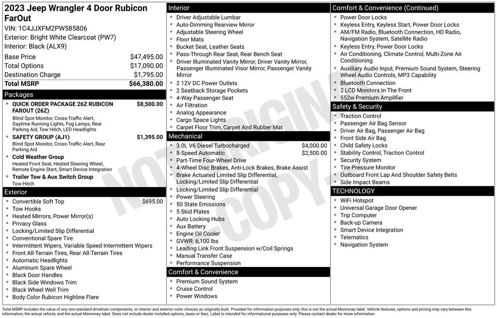 Used 2023 White Jeep Rubicon image 2