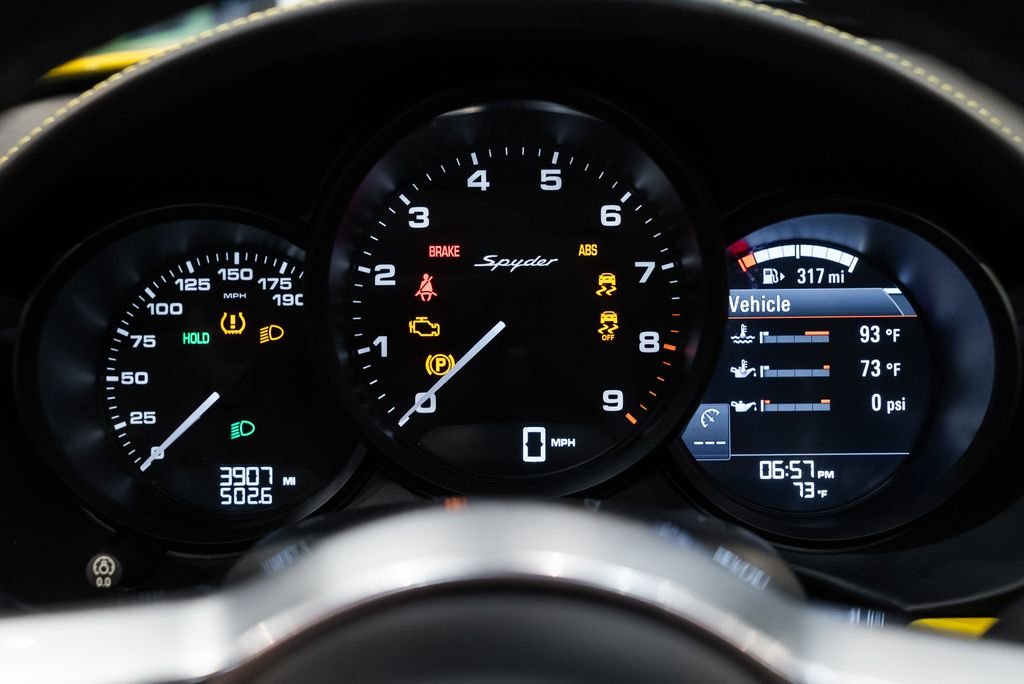 Used 2016 Racing Yellow Porsche Spyder image 29