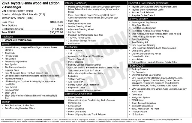 Used 2024 Black Toyota Woodland Edition image 24
