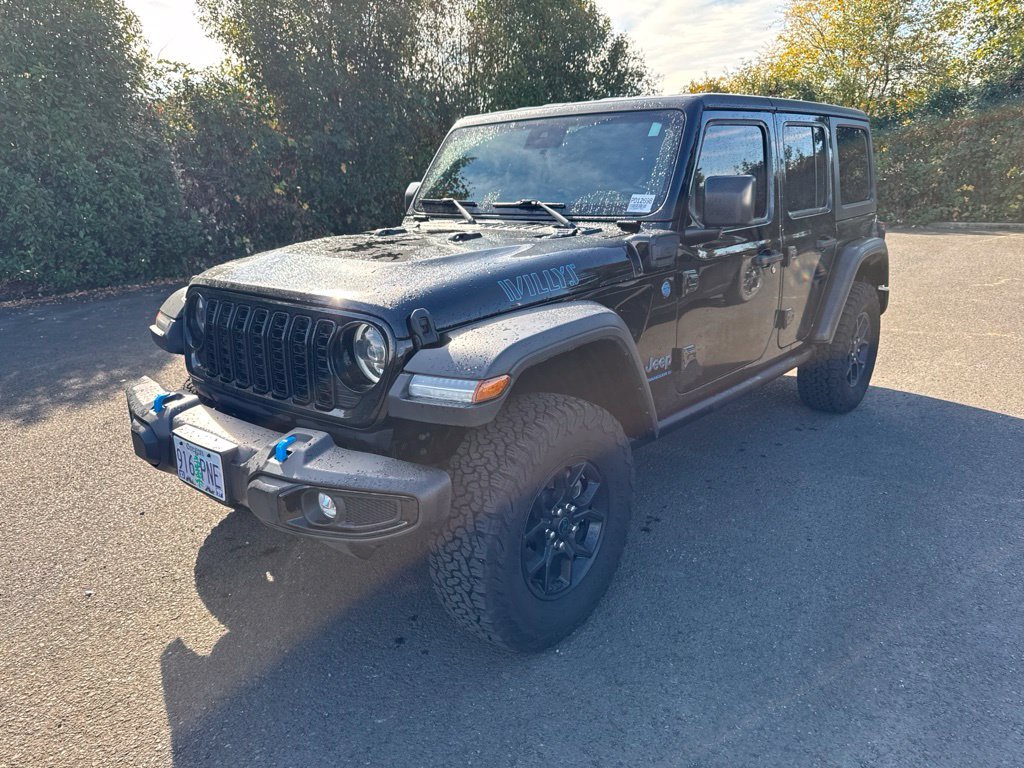 Used 2024 Black Clearcoat Jeep Willys 4xe image 3