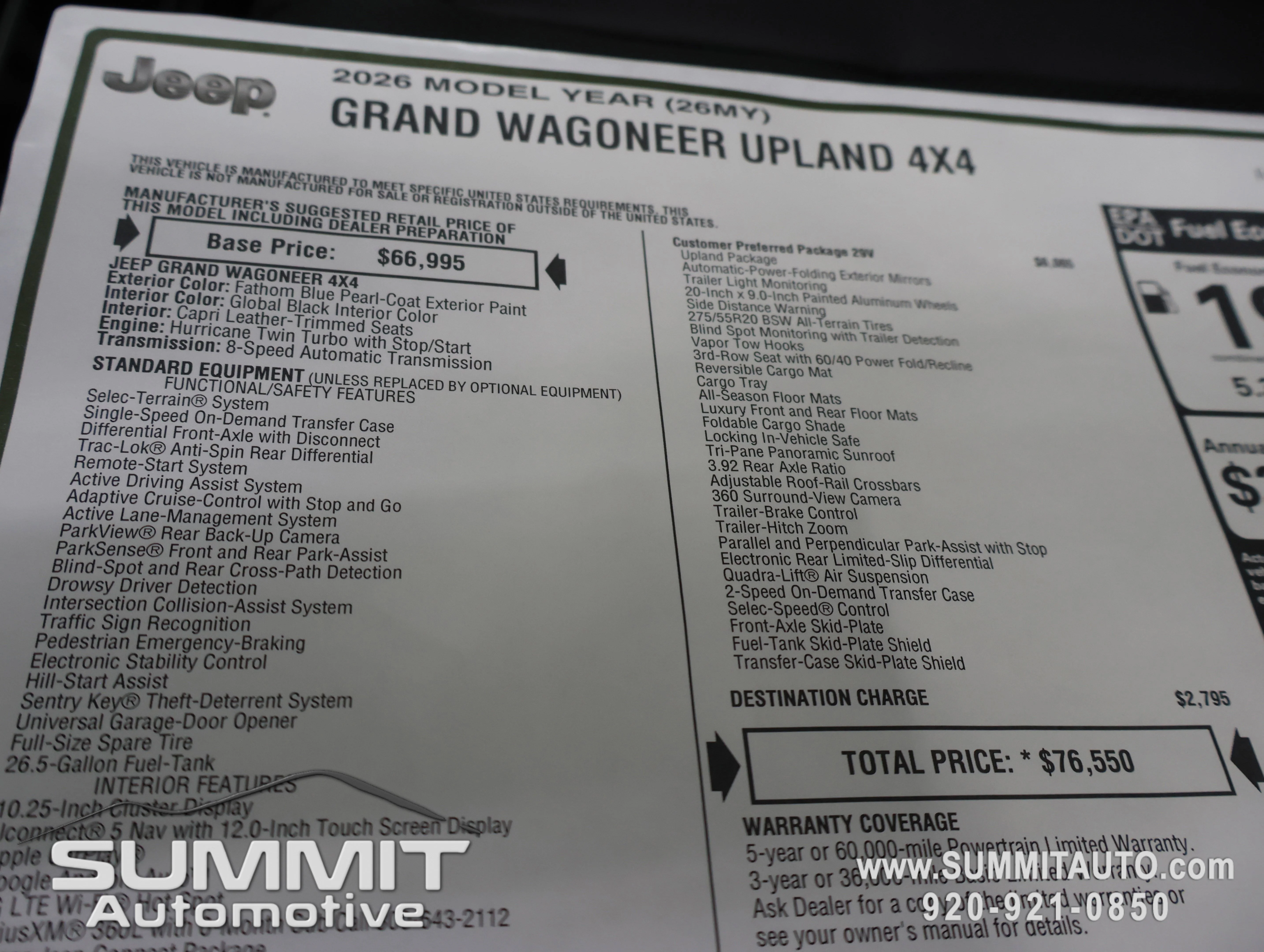 New 2026 Fathom Blue Pearl-Coat Exterior Paint (Late Availability) Jeep Upland image 45