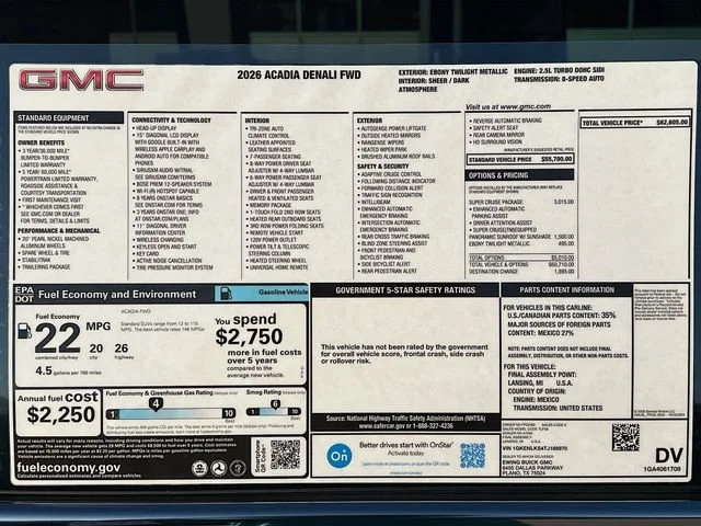 Used 2026 Ebony Twilight Metallic GMC Denali image 21