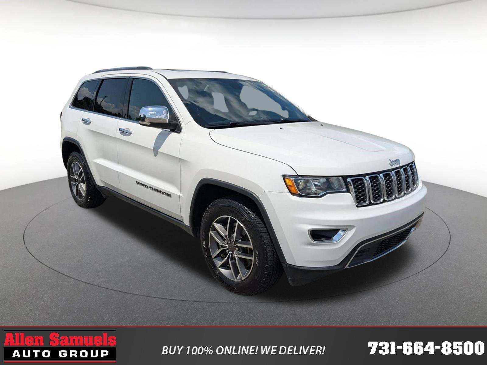 Used 2021 Bright White Clearcoat Jeep Limited image 1