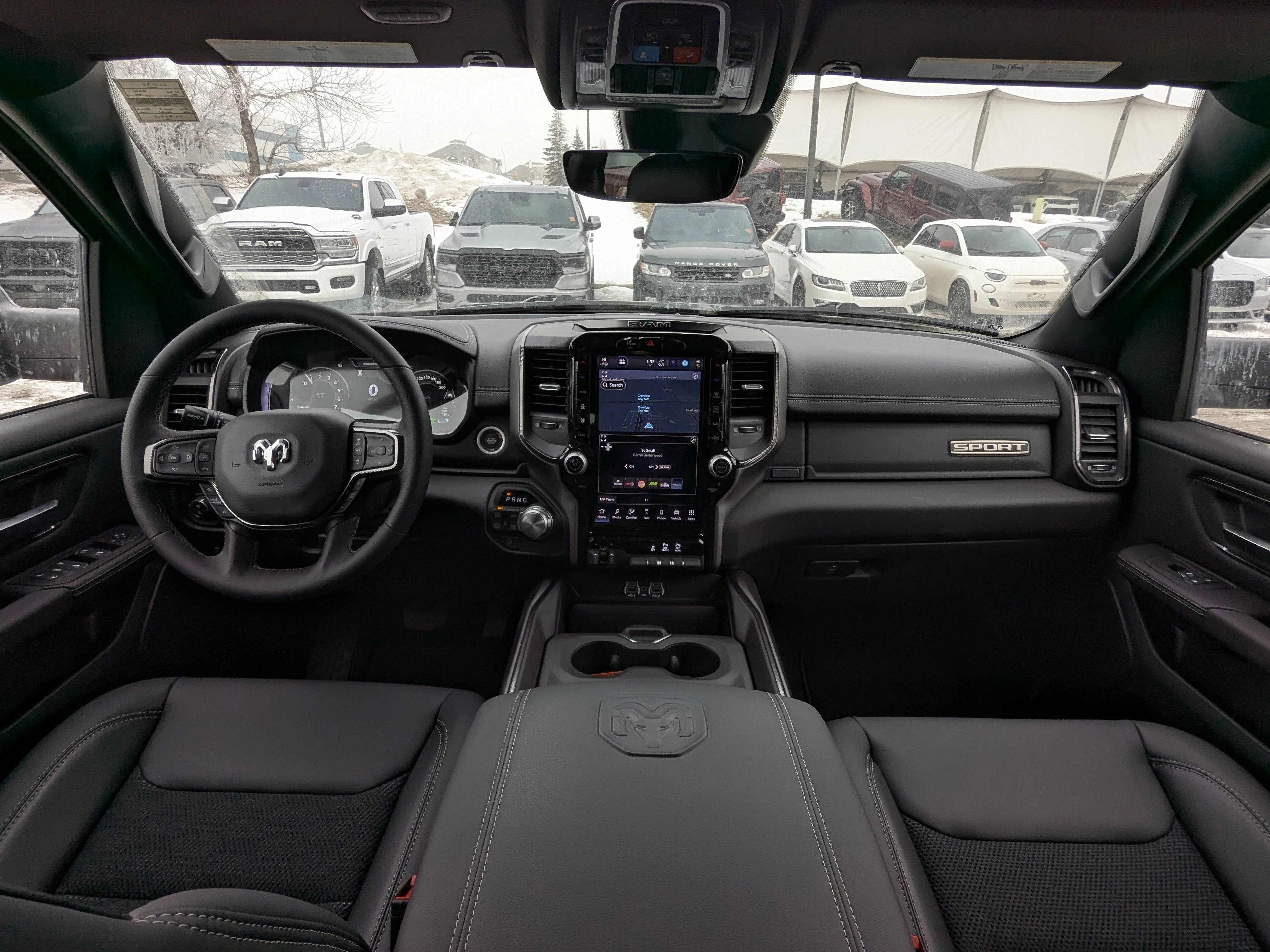 New 2026 Black RAM Sport - - Panoramic Sunroof - Sport Performance Hood - Hurricane Turbo - 3.92 Axle & More! image 26
