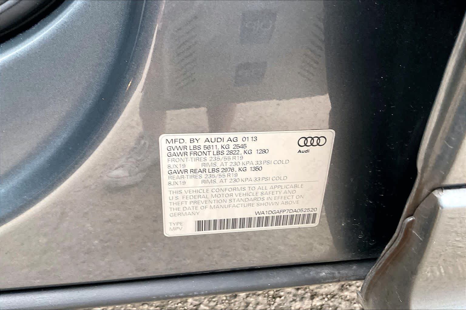 Used 2013 Monsoon Gray Metallic Audi Premium Plus image 33