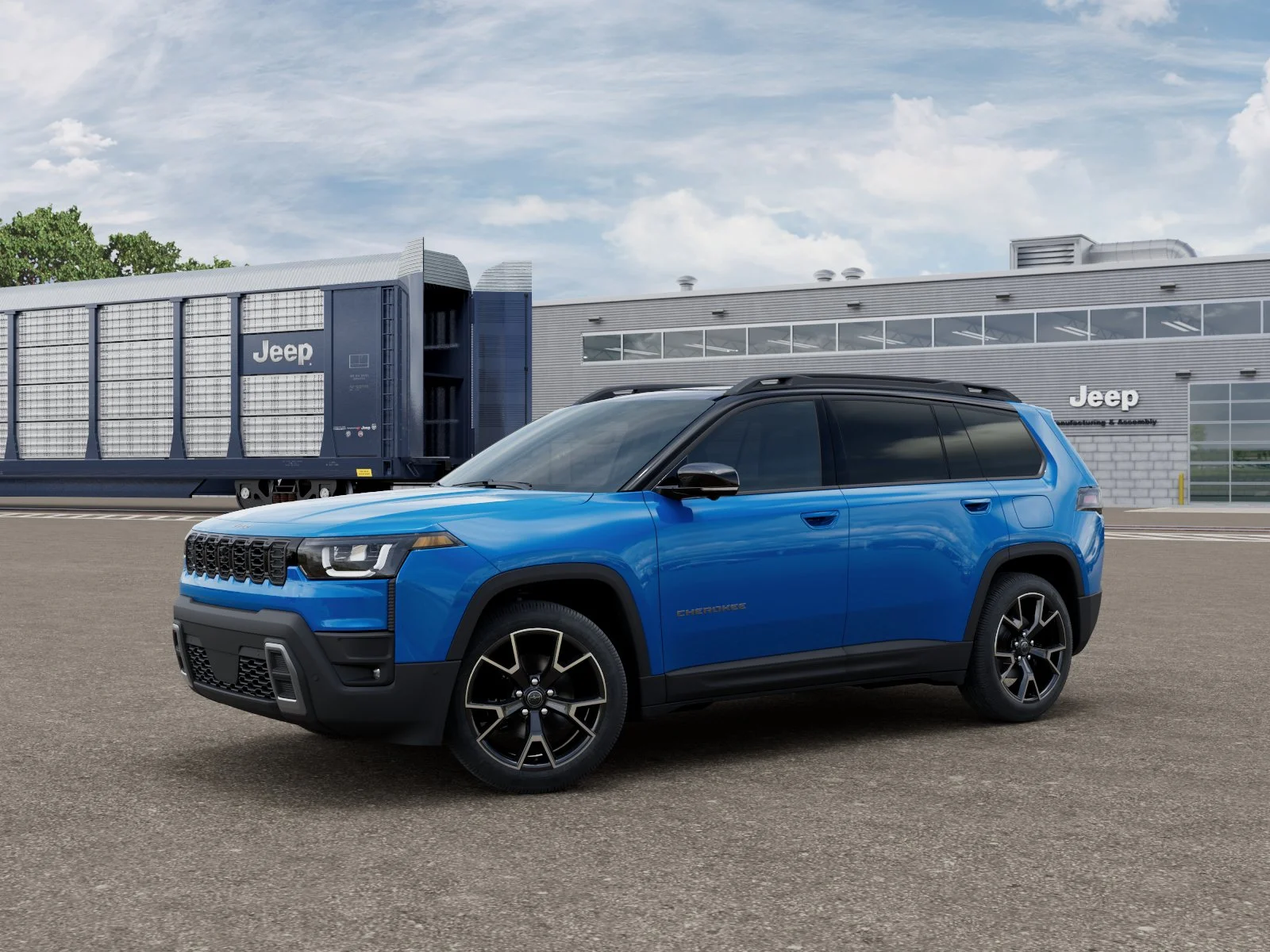 New 2026 Hydro Blue Pearl-Coat Exterior Paint Jeep Overland image 1