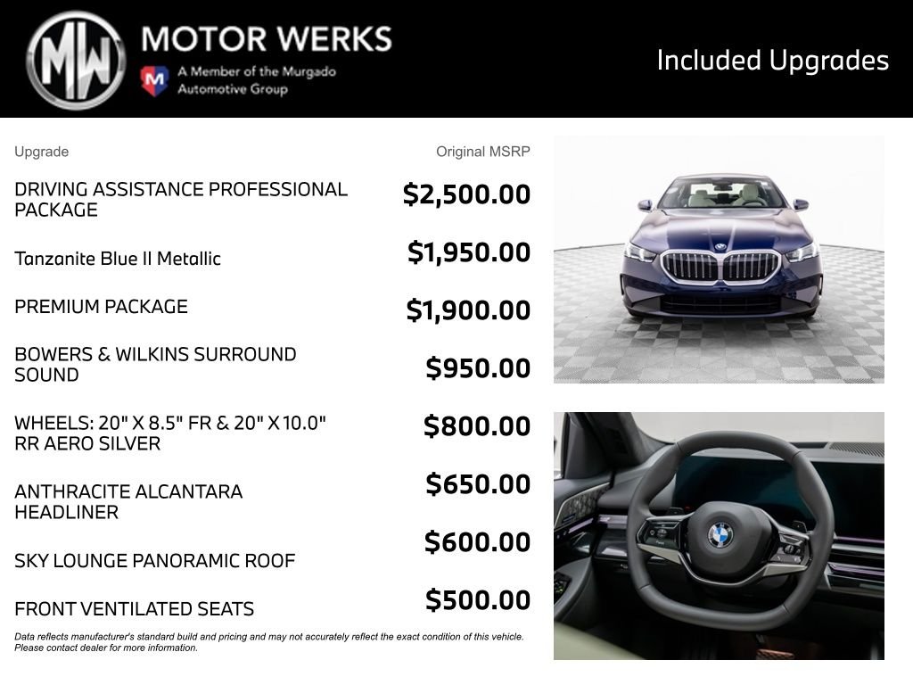 New 2026 Tanzanite Blue II Metallic BMW 530i xDrive image 4