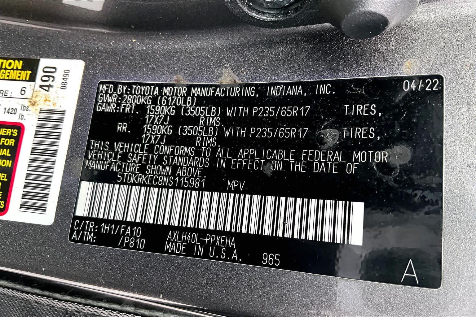 Used 2022 Predawn Gray Mica Toyota LE image 36