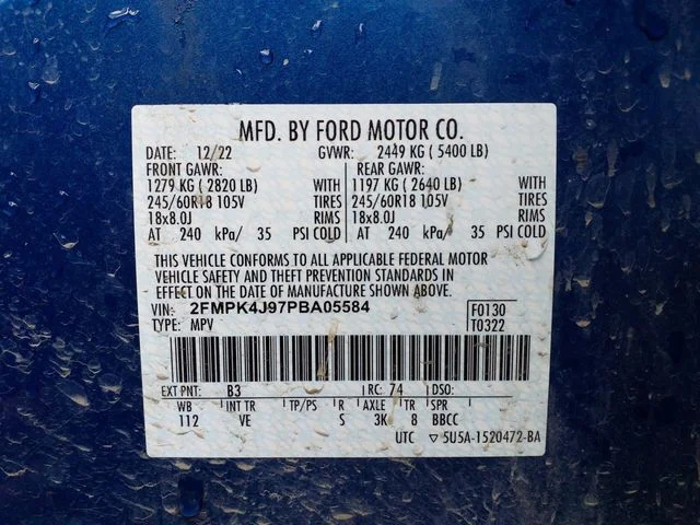 Used 2023 Blue Metallic Ford SEL image 25