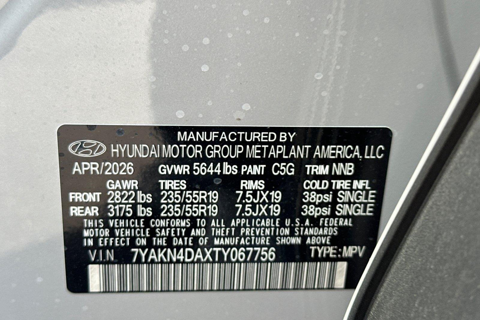 New 2026 Cyber Gray Hyundai SEL image 58