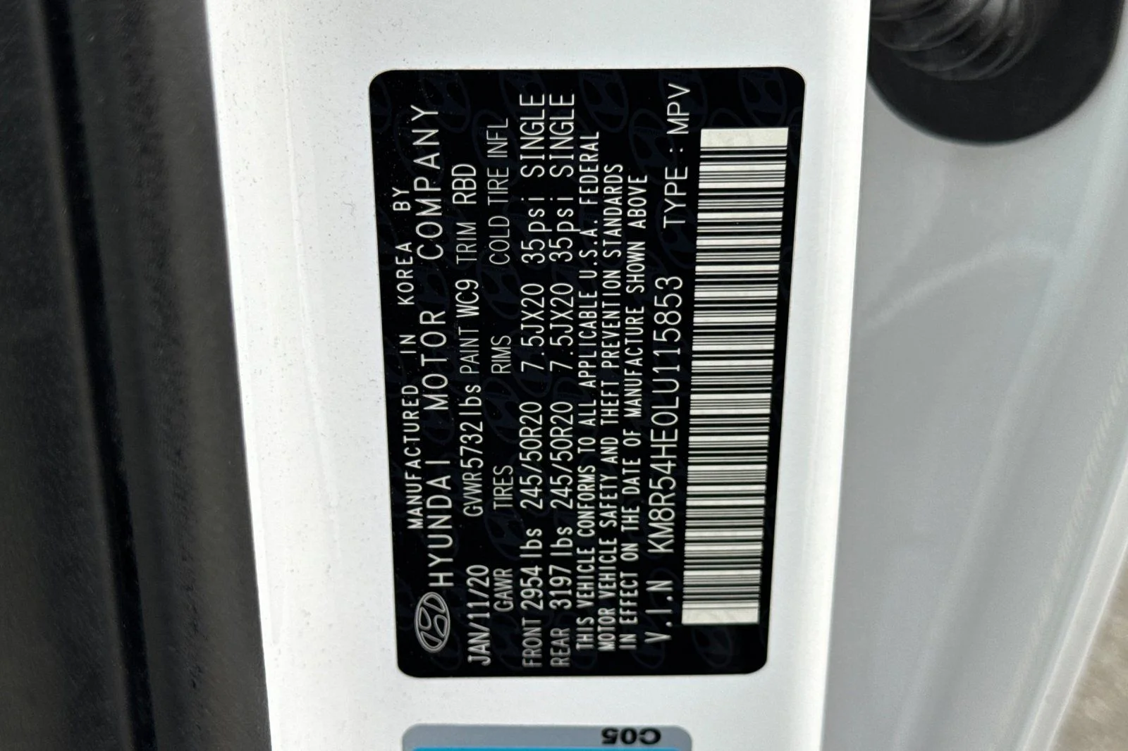 Used 2020 Hyper White Hyundai Limited image 32