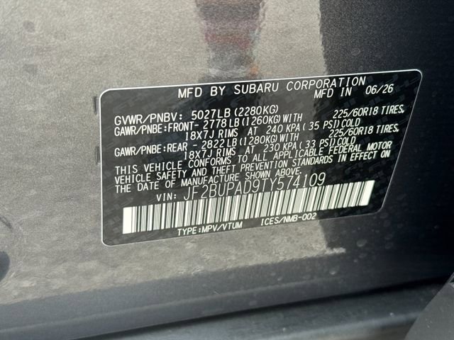 New 2026 MAGNETITE GRAY METALLIC Subaru Premium image 37