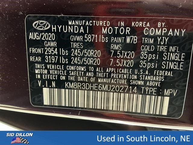 Used 2021 Sierra Burgundy Hyundai SEL image 14