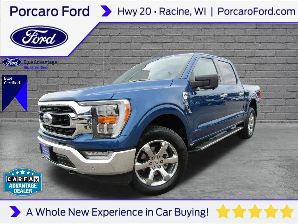 Certified Used 2023 Atlas Blue Metallic Ford XLT image 1