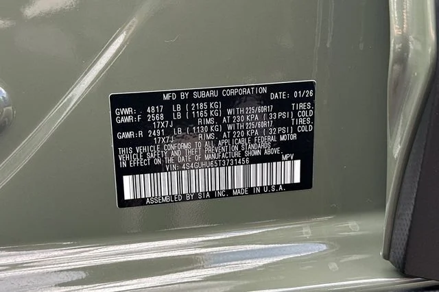 Certified Used 2026 Green Subaru Wilderness image 35