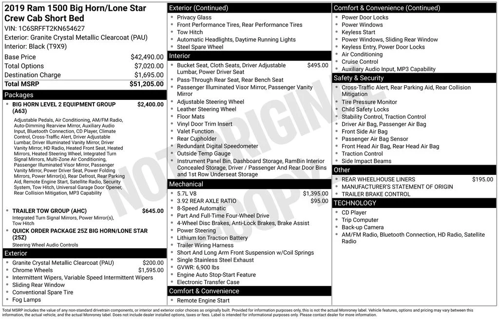 Used 2019 Gray Ram Big Horn/Lone Star image 5