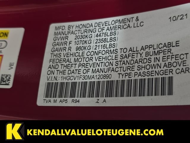 Used 2021 Red Honda Sport image 10