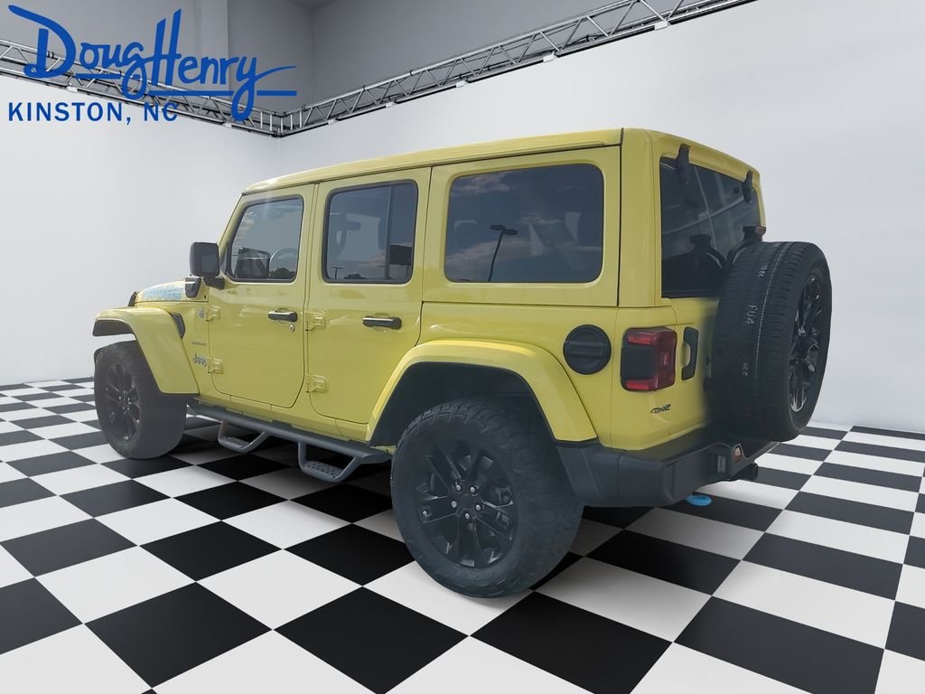 Used 2022 Yellow Jeep Unlimited Sahara 4xe image 3