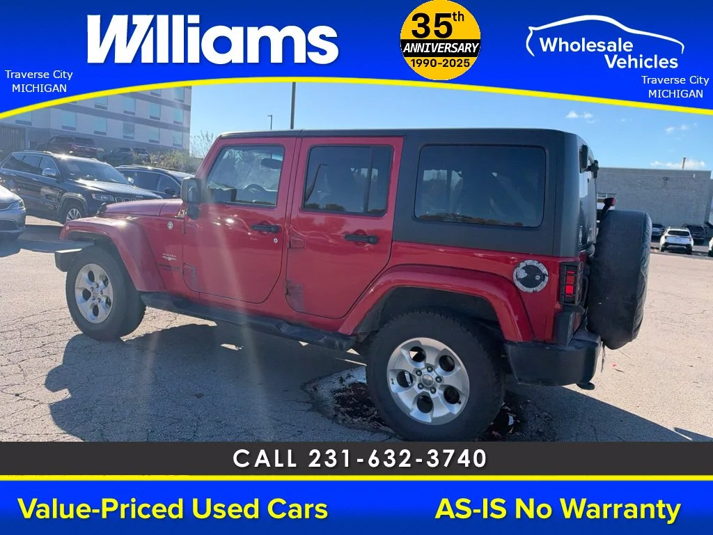 Used 2013 Flame Red Jeep Unlimited Sahara image 12