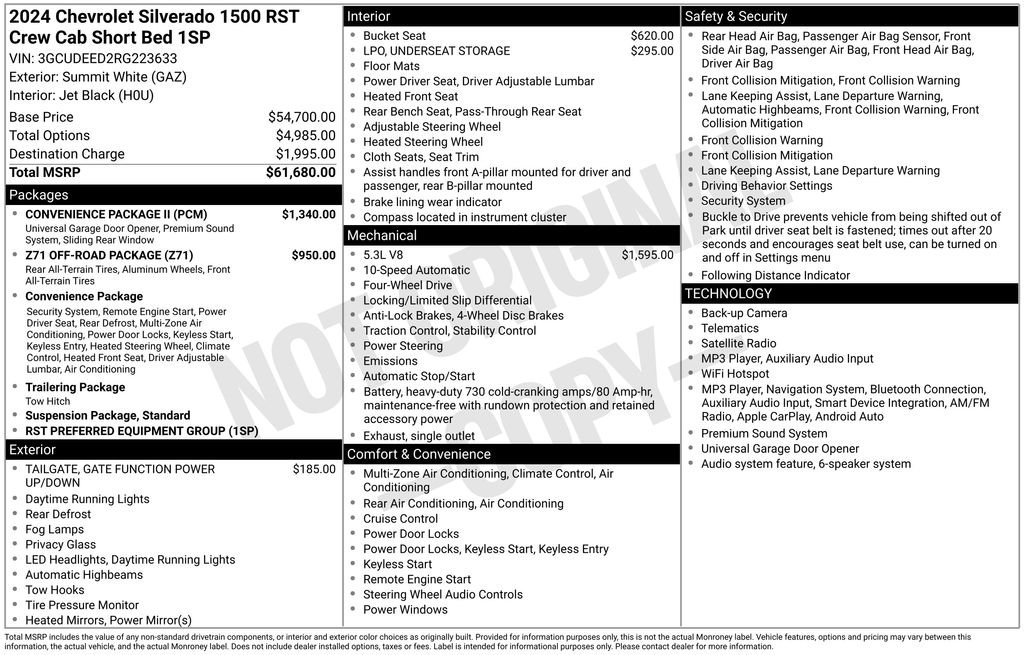 Used 2024 White Chevrolet RST image 10
